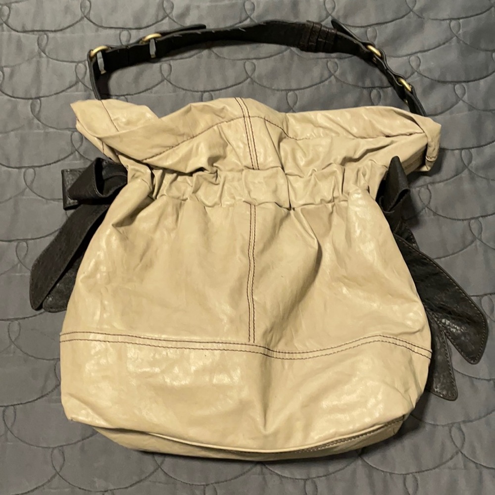 Grey topshop purse with black strap